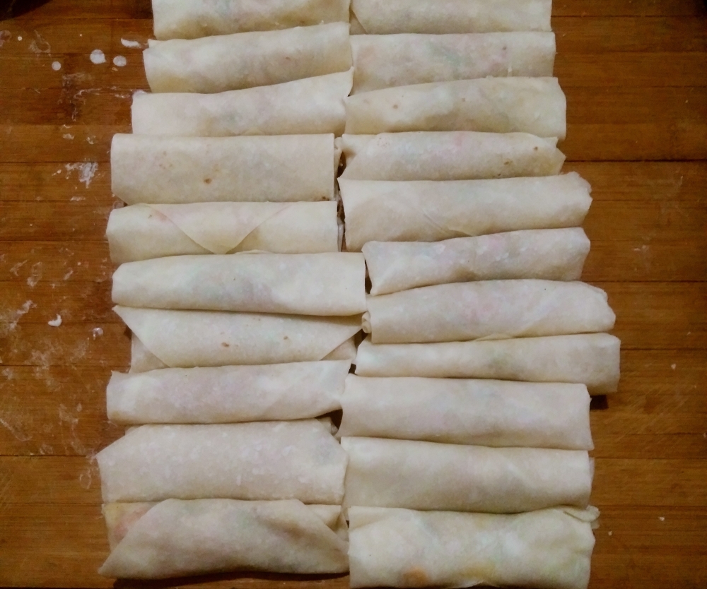 Chinese roll spring vegetable wrapping tutorial easy perfect how to